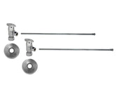 Lavatory Supply Kit - Brass Oval Handle with 1/4 Turn Ceramic Disc Cartridge Valve (MT6003-NL) - Angle, No Trap